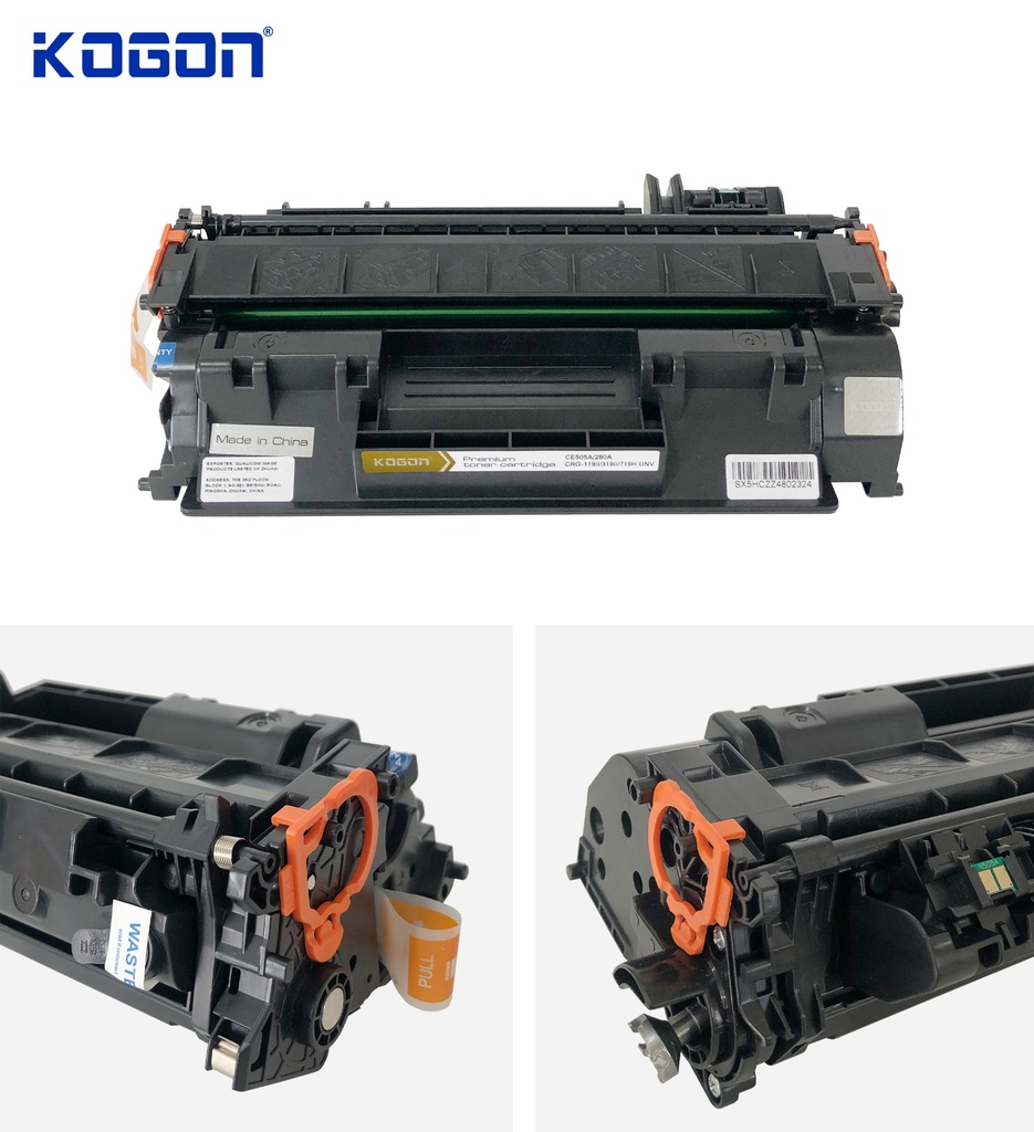 Hộp mực in laser KOGON PLATINUM CE505A/CF280A/CRG-119ii/319ii/719H Universal (2.7K, black, có chíp) - Dùng cho máy P2035/ 2055 * LBP 6300dn/ 6650dn