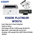 Hộp mực in laser KOGON PLATINUM W1107A (1K, black, có chíp) - Dùng cho máy 107a/ MFP 135a/ 137fnw
