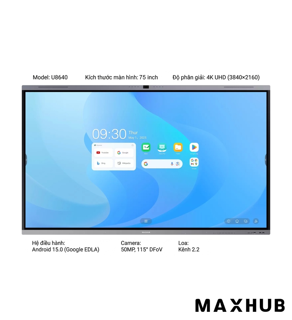 MÀN HÌNH TƯƠNG TÁC GIÁO DỤC MAXHUB U7540