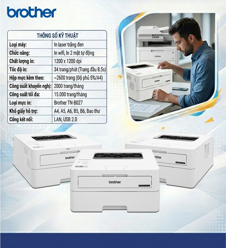 MÁY IN LASER BROTHER HL-B2180DW
