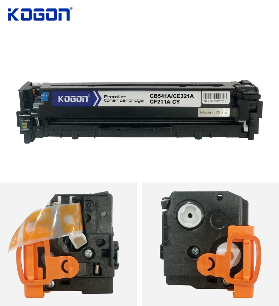 Hộp mực in laser KOGON CB541A/CE321A/CF211A Universal (1.8K, cyan, có chíp) - Dùng cho máy CP1215/ 1510/ 1518