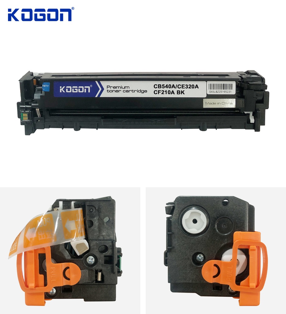 Hộp mực in laser KOGON CB540A/CE320A/CF210A Universal (2.2K, black, có chíp) - Dùng cho máy CP1215/ 1510/ 1518