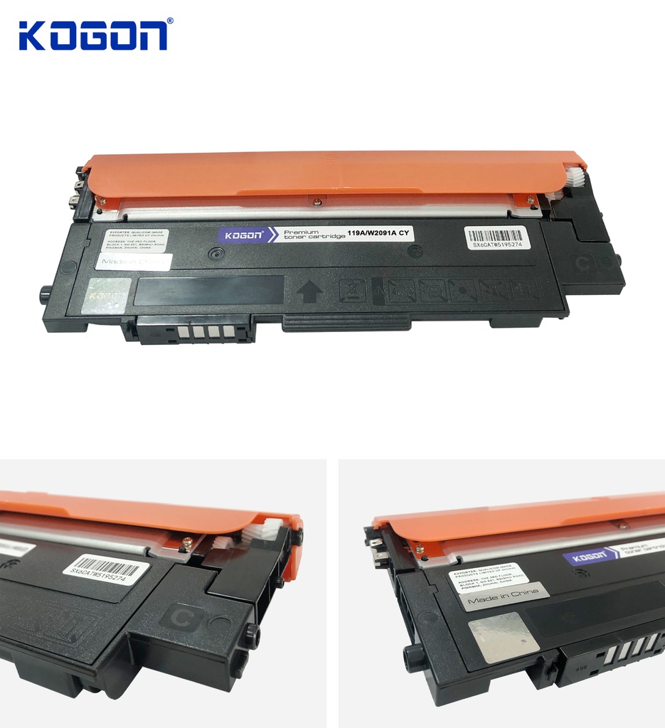 Hộp mực in laser KOGON W2091A (0.7K, cyan, có chíp) - Dùng cho máy 150a/ 178nw