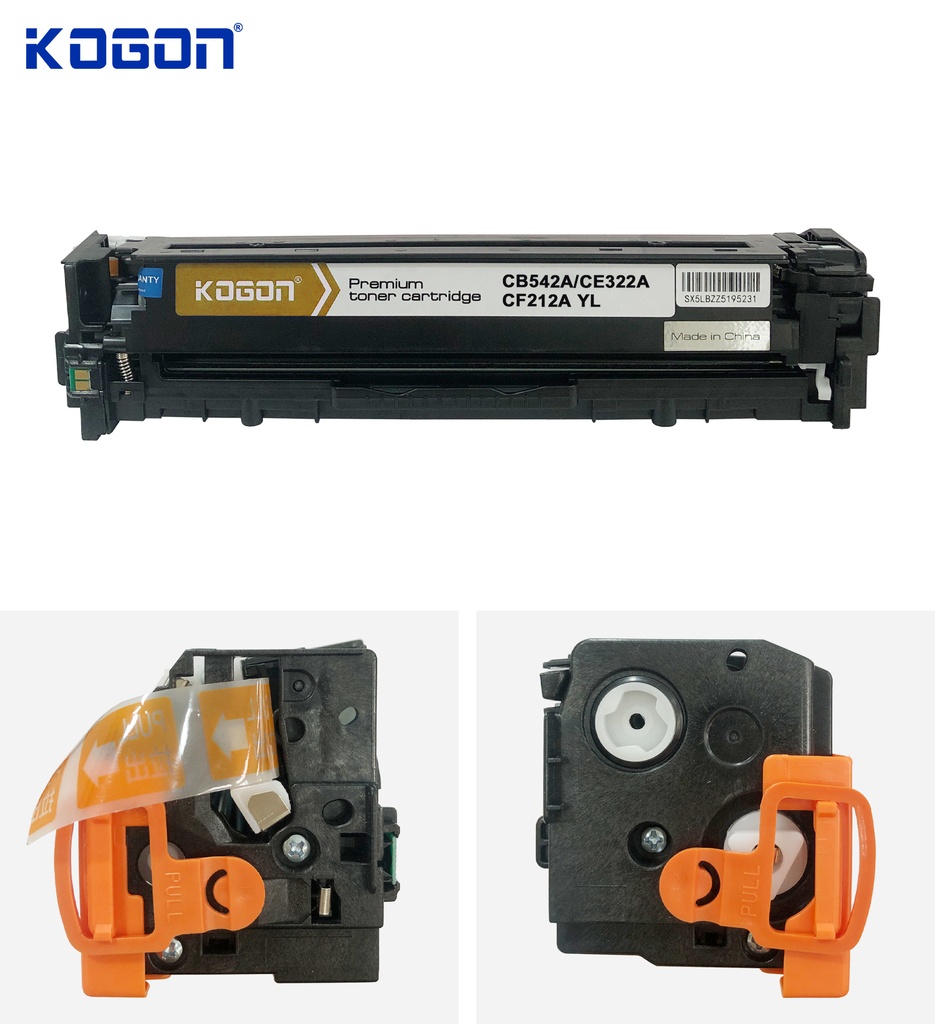 Hộp mực in laser KOGON PLATINUM CB542A/CE322A/CF212A Universal (1.8K, yellow, có chíp) - Dùng cho máy CP1215/ 1510/ 1518