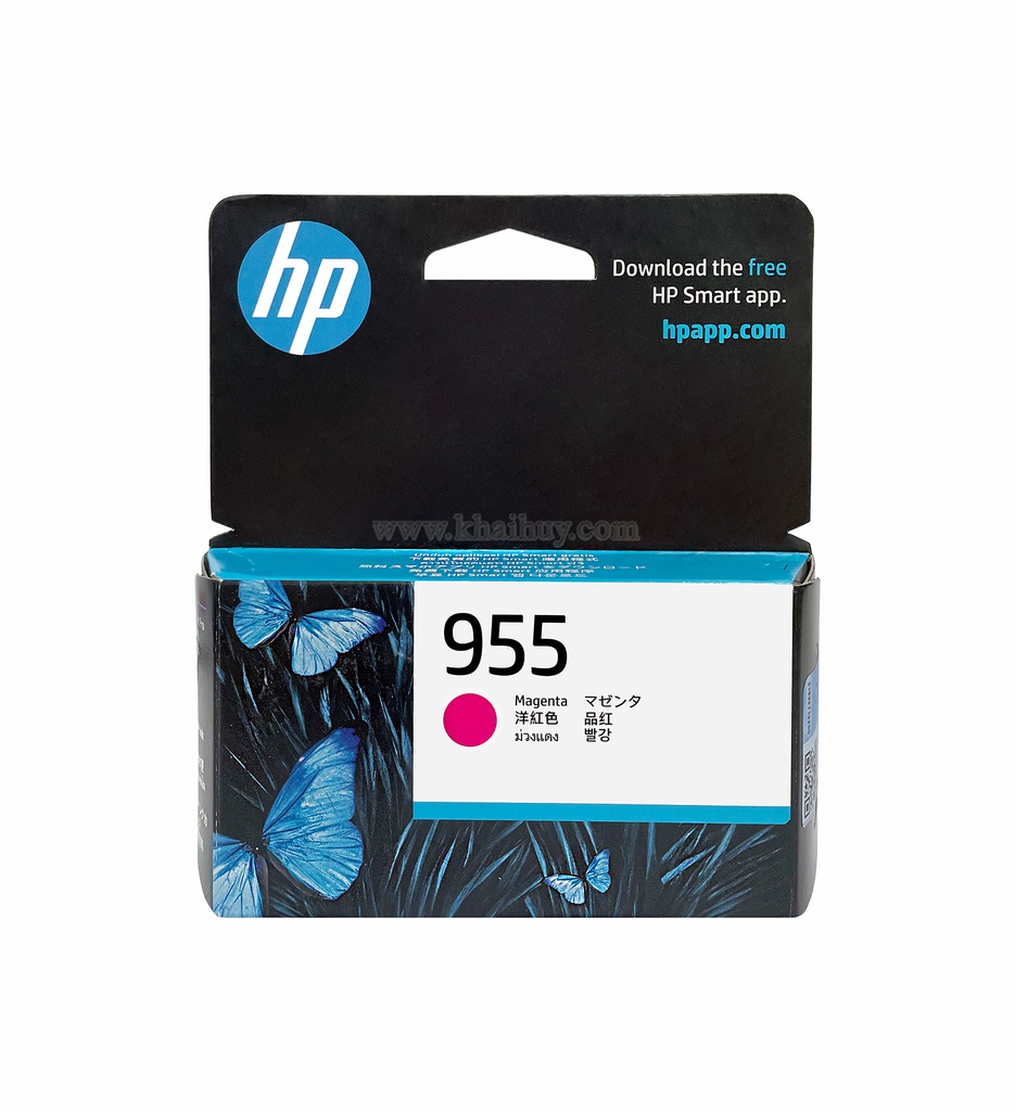 Hộp mực in phun HP 955M-L0S54AA (10ml, magenta, chính hãng) - Dùng cho máy OfficeJet Pro 8210/ 8710/ 8720