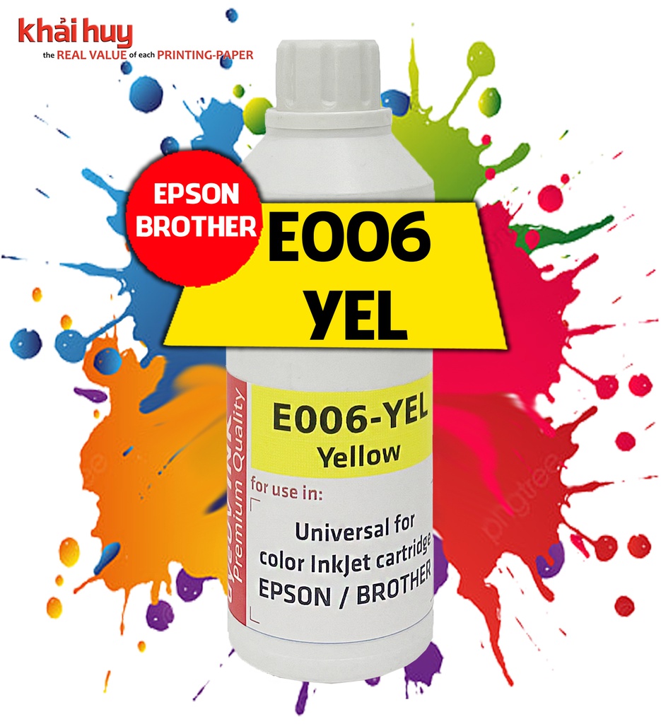 Mực nạp nước KMAX E006YEL-03 (70ml, yellow, dyeUV) - Dùng cho hộp mực máy in phun L805/ L3110/ L3210