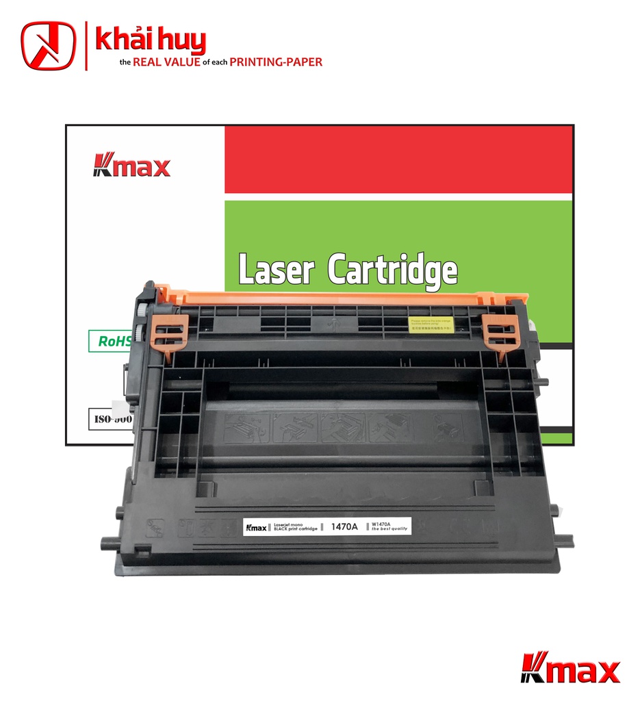 Hộp mực in laser KMAX W1470A (10K, black, có chip) - Dùng cho máy Enterprise M612dn/ M611/ M610