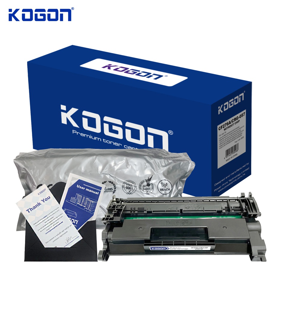 Hộp mực in laser KOGON CF276A/CRG-057 (3K, black, không chíp) - Dùng cho máy Pro M404d/ M404dw * LBP 223dw/ 226dw