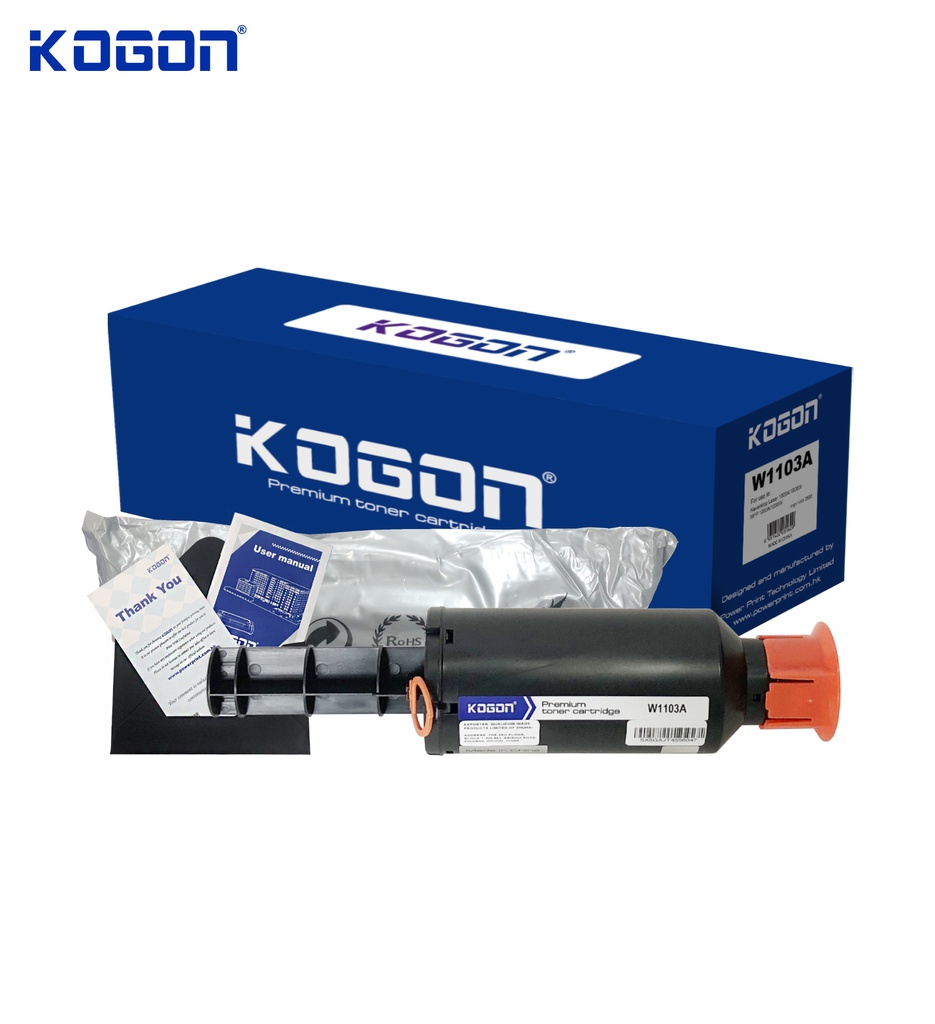 Hộp mực in laser KOGON W1103A (2.5K, black, có chíp) - Dùng cho máy Neverstop 1000/ MFP 1200