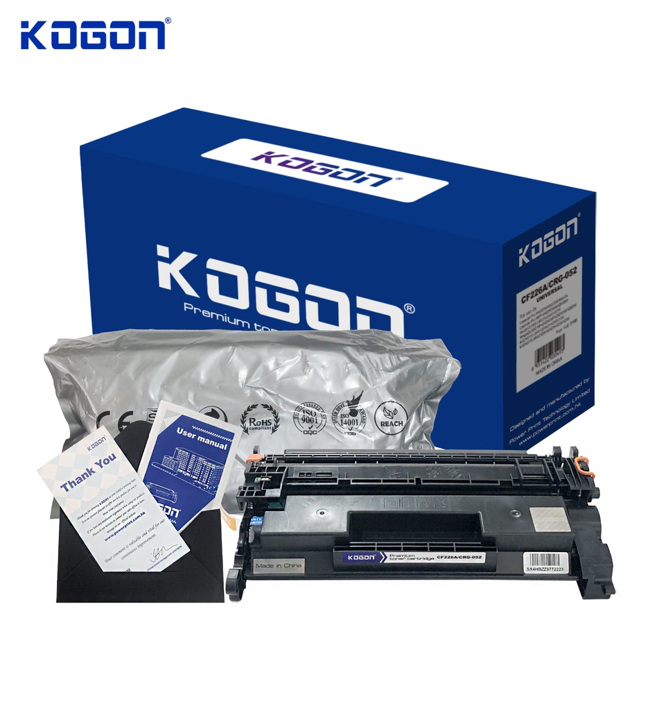 Hộp mực in laser KOGON CF226A/CRG-052 Universal (3.1K, black, có chíp) - Dùng cho máy M402n/ 402d * LBP 214dw/ 215dw