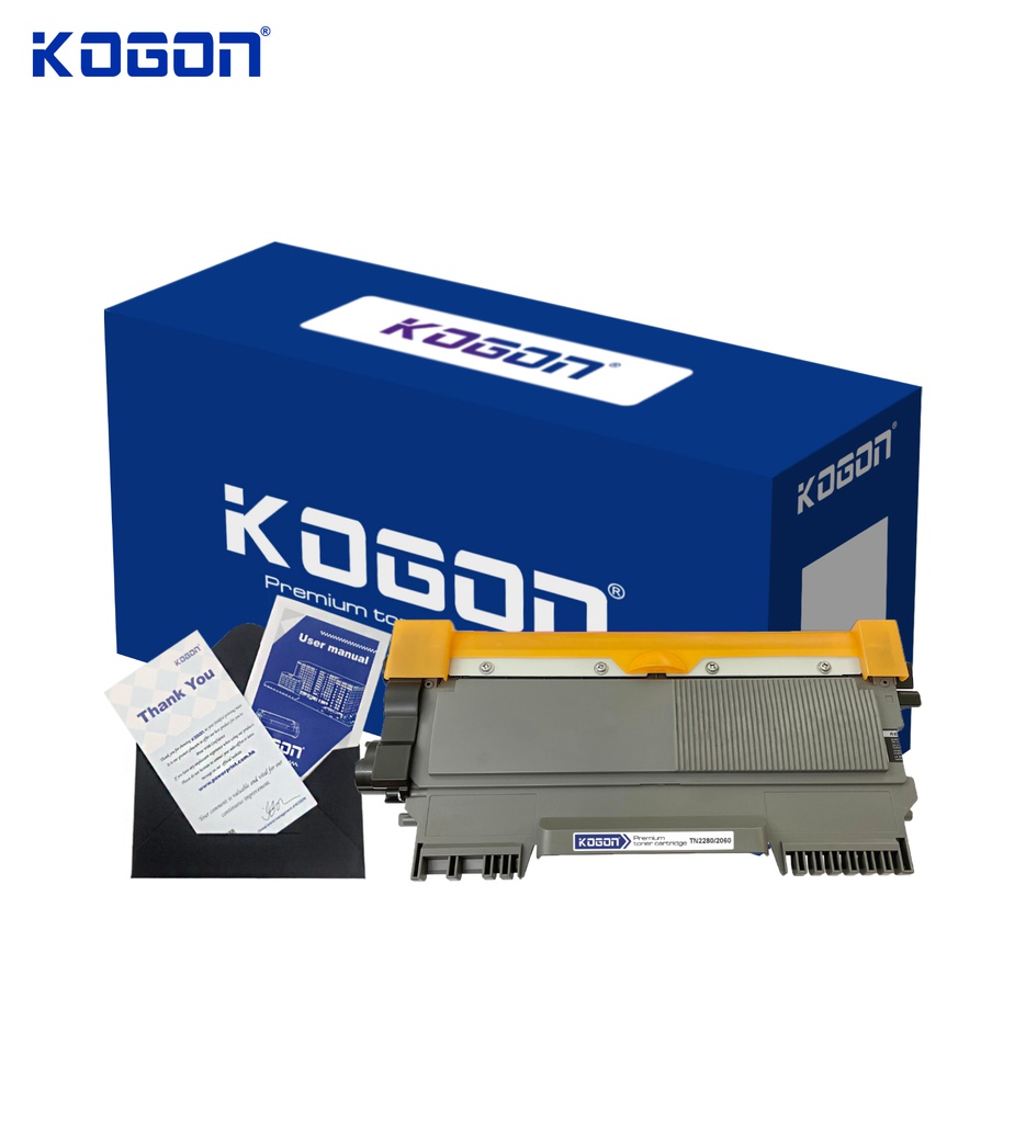 Hộp mực in laser KOGON TN450/2220/2250/2275/2280 (2.6K, black, không chíp) - Dùng cho máy HL 2130/ 2240d/ MFC 7360n