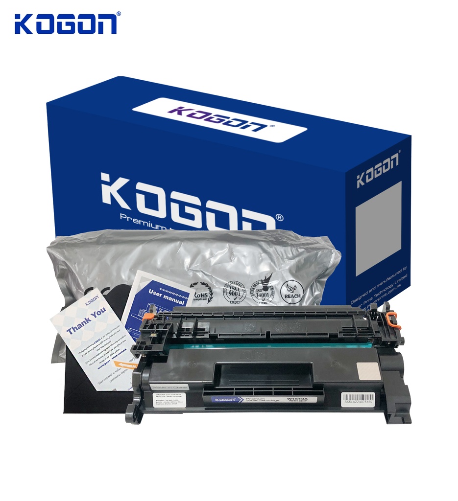 Hộp mực in laser KOGON W1510A (3.05K, black, có chip) - Dùng cho máy Pro 4003dn/ 4003dw