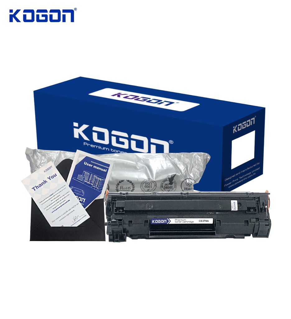 Hộp mực in laser KOGON CE278A/ CRG-128/326/328/726/728 (2.1K, black, có chíp) - Dùng cho máy P1566/ 1606dn * LBP 6200d/ 6230dw