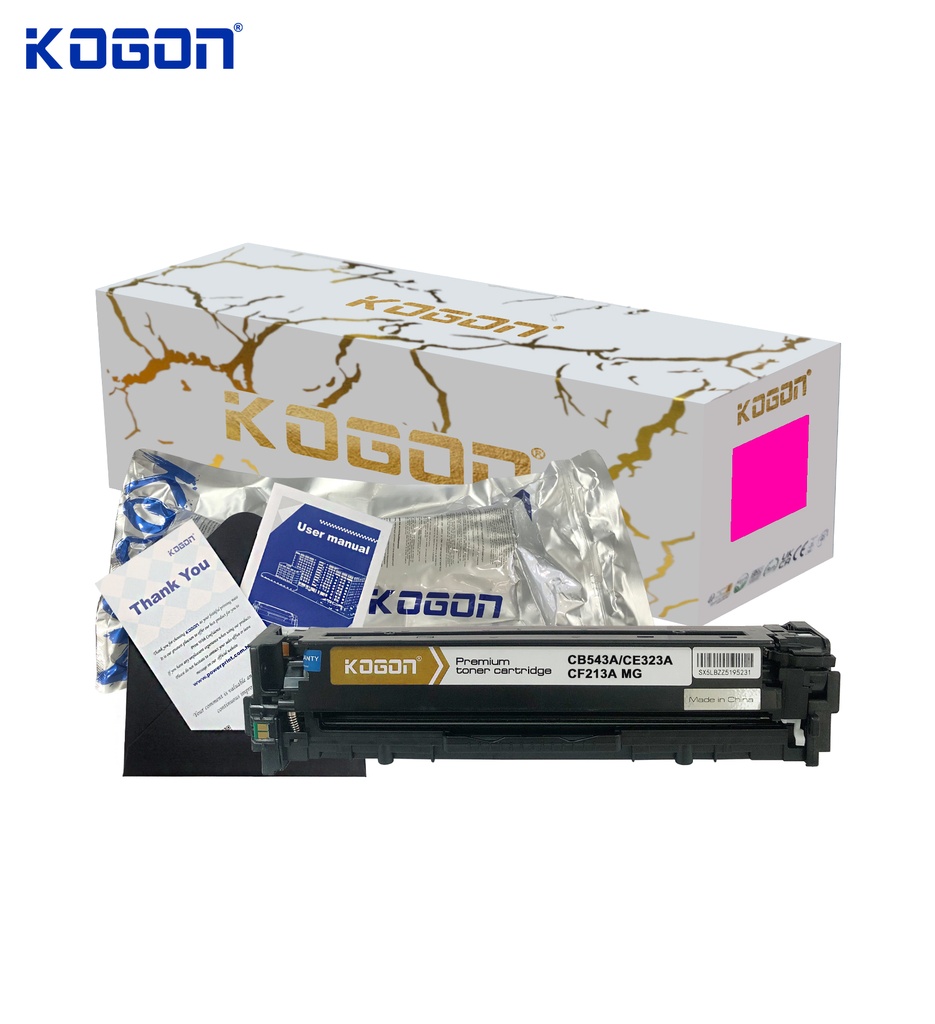Hộp mực in laser KOGON PLATINUM CB543A/CE323A/CF213A Universal (1.8K, magenta, có chíp) - Dùng cho máy CP1215/ 1510/ 1518