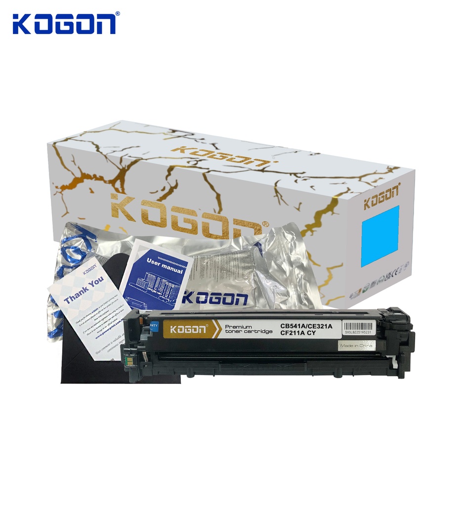 Hộp mực in laser KOGON PLATINUM CB541A/CE321A/CF211A Universal (1.8K, cyan, có chíp) - Dùng cho máy CP1215/ 1510/ 1518