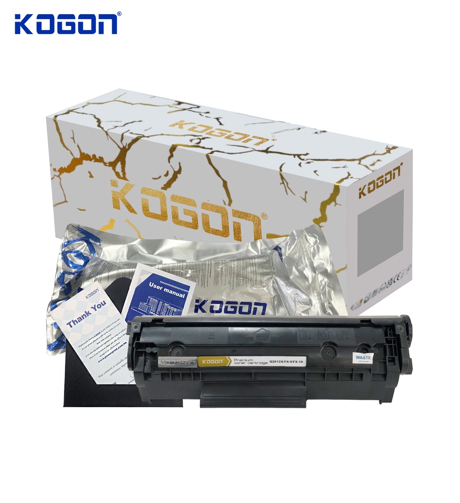 Hộp mực in laser KOGON PLATINUM Q2612A/FX-9/FX-10 Universal (2K, black, không chíp) - Dùng cho máy 1010/ 1020 * LBP 2900/ 3000