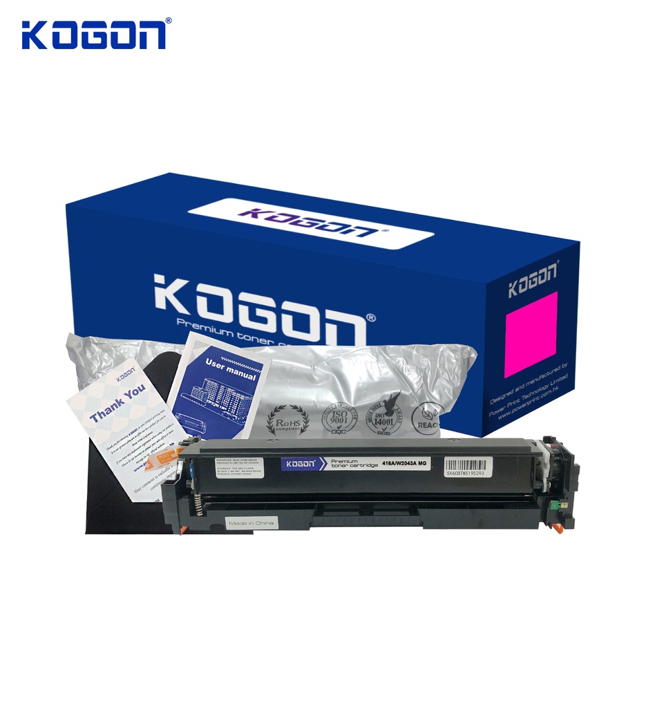 Hộp mực in laser KOGON W2043A (2.1K, magenta, có chíp) - Dùng cho máy Pro M454dn/ M479dw