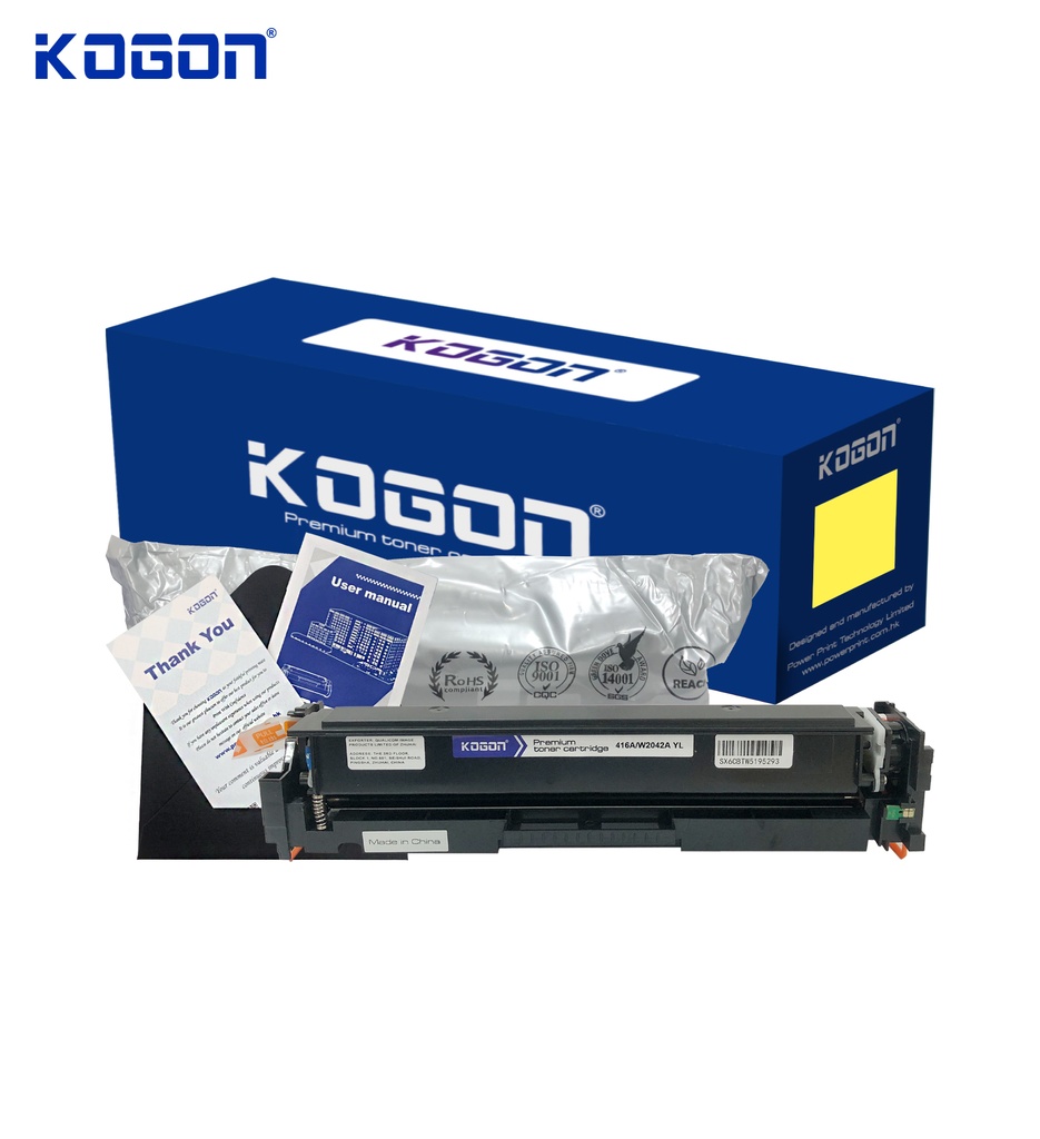 Hộp mực in laser KOGON W2042A (2.1K, yellow, có chíp) - Dùng cho máy Pro M454dn/ M479dw