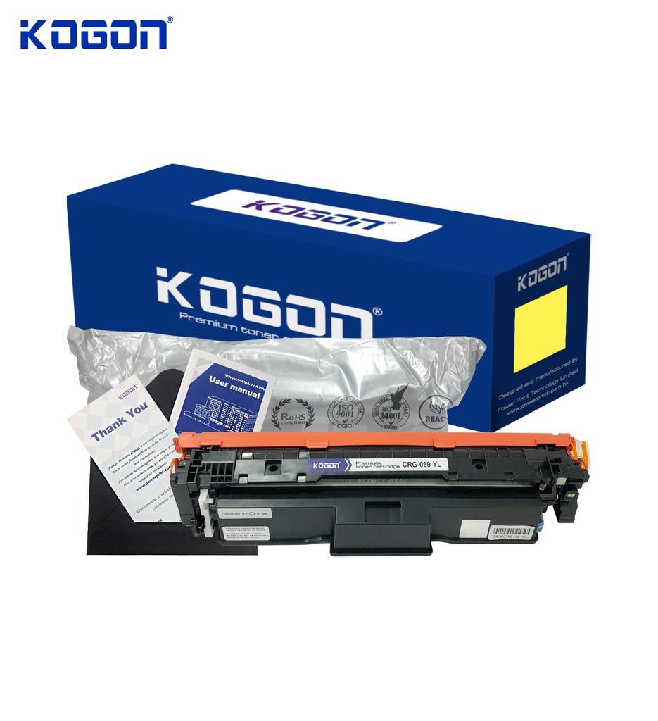 Hộp mực in laser KOGON CRG-069Y (1.9K, cyan, có chíp) - Dùng cho máy LBP 674cx/ 673cdw