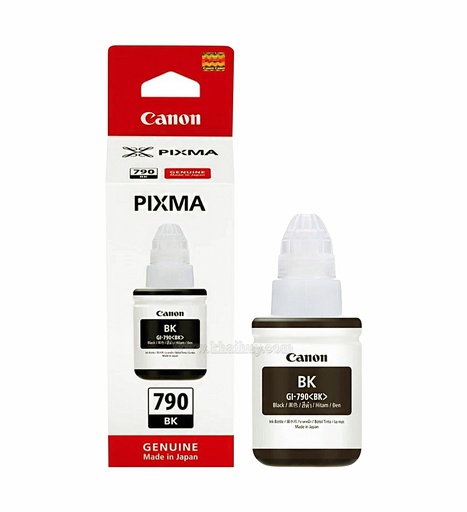 [MNAPPHU1561/67] Mực nạp nước CANON GI790BK-0671C001AA (135ml, black, chính hãng) - Dùng cho hộp mực máy in phun G1000/ G1010/ G2000