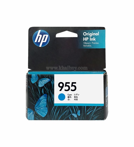 [HMUCPHU1561/22] Hộp mực in phun HP 955C-L0S51AA (10ml, cyan, chính hãng) - Dùng cho máy OfficeJet Pro 8210/ 8710/ 8720