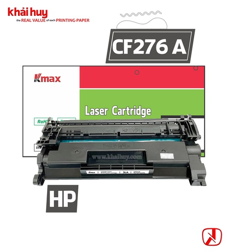 [HMUCLSR1551/36] Hộp mực in laser KMAX CF276A (3K, black, có chíp) - Dùng cho máy Pro M404d/ M404dw