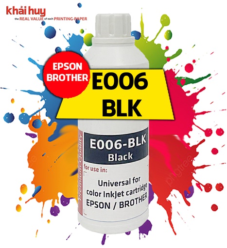 [MNAPPHU1551/8] Mực nạp nước KMAX E006BLK-03 (70ml, black, dyeUV) - Dùng cho hộp mực máy in phun L805/ L3110/ L3210