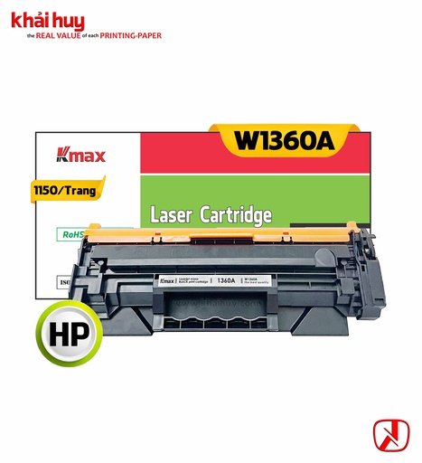 [HMUCLSR1551/15] Hộp mực in laser KMAX W1360A (1.15K, black, không chíp) - Dùng cho máy Pro 211d/ 236d/ 208dw