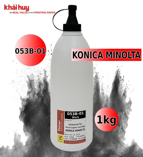 [MNAPCPY1551/13] Mực nạp photocopy KMAX 053BLK-01 (1kg, black, không từ) - Dùng cho hộp mực máy Bizhub  227/ 287/ 367