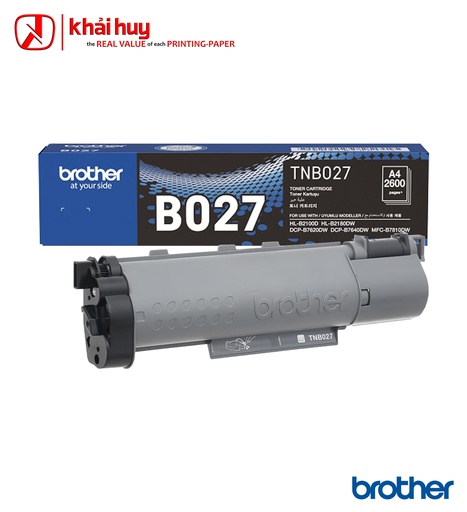 [HMUCLSR1561/27] Hộp mực in laser BROTHER TN-B027 (2.6K, black, chính hãng) - Dùng cho máy B2100d/ 2180dw/ 7810dw