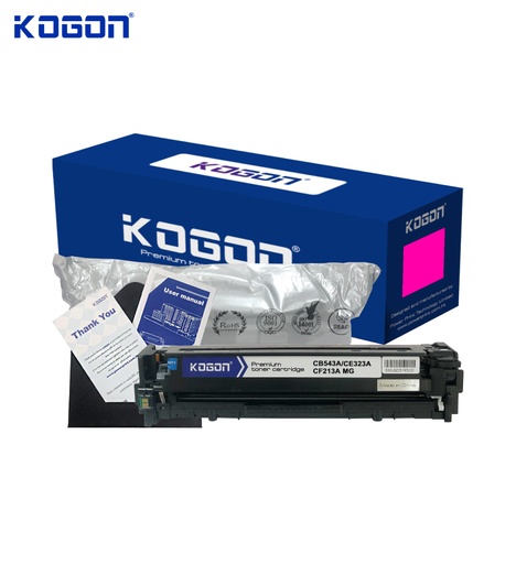 [HMUCLSR1561/402] Hộp mực in laser KOGON CB543A/CE323A/CF213A Universal (1.8K, magenta, có chíp) - Dùng cho máy CP1215/ 1510/ 1518
